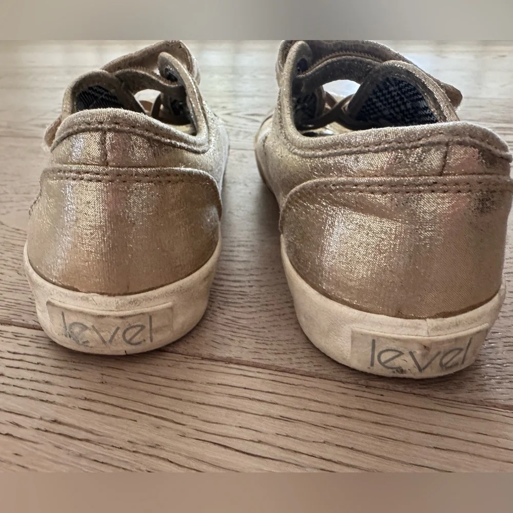 Kids Level gold sneakers size 13